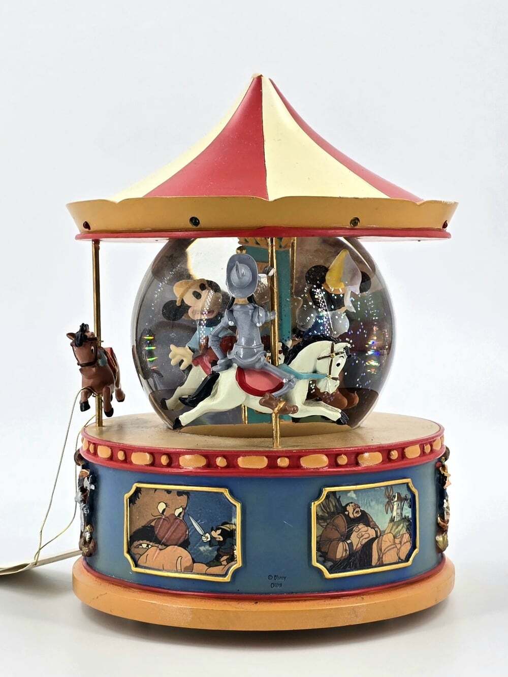 Disney Store Mickey Mouse Brave Little Tailor Snow Globe Carousel Light Up - Picture 4 of 10